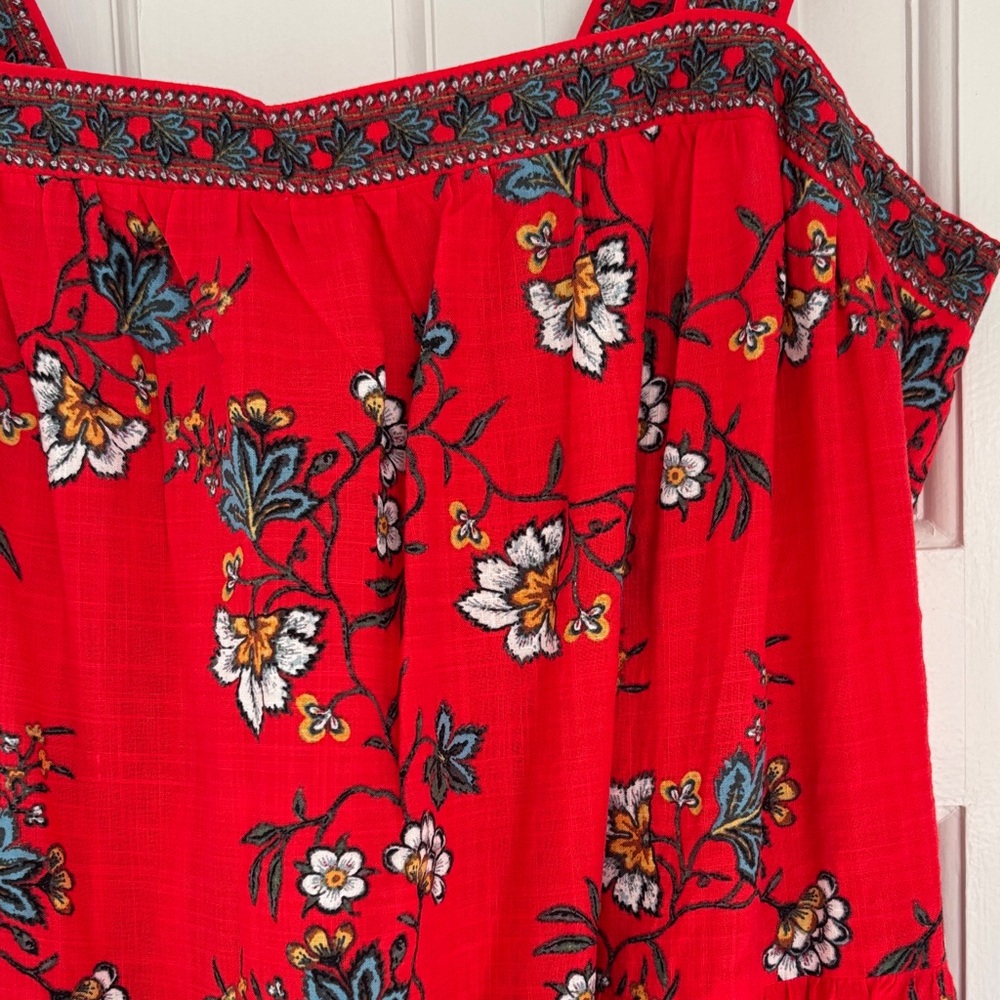 Max studio floral tiered cotton blend maxi dress - Picture 6 of 9